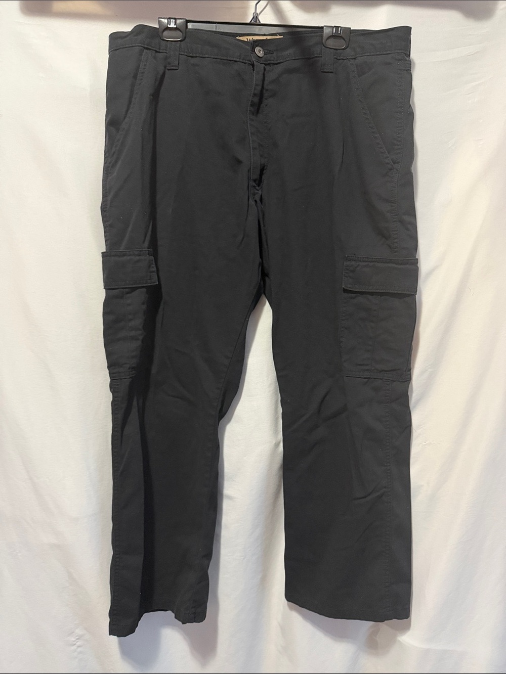 Wrangler Black Cargo Pants with Side Pockets